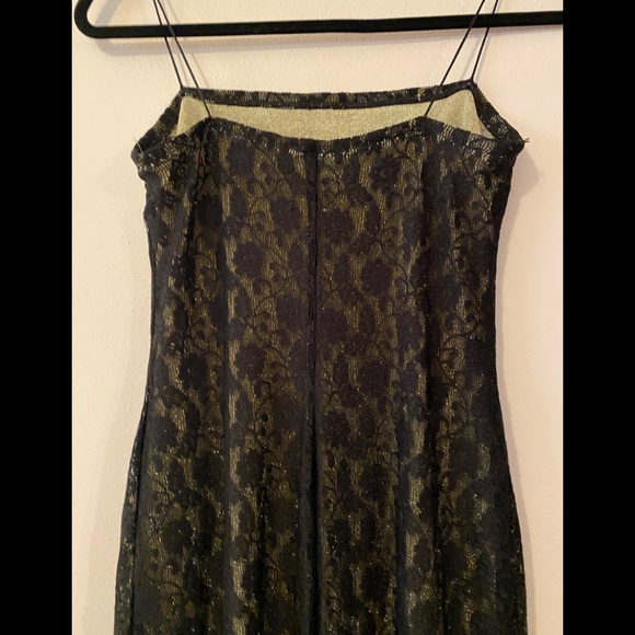 🔥🔥Rampage black lace with gold shimmer underlay tube dress Size Medium - Picture 12 of 12